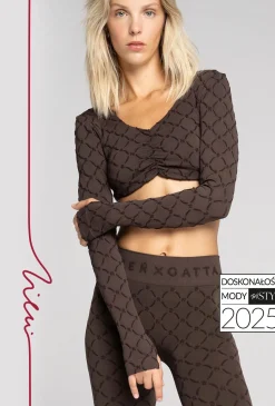 Brązowy rashguard Monogram z kolekcji Zień x Gatta