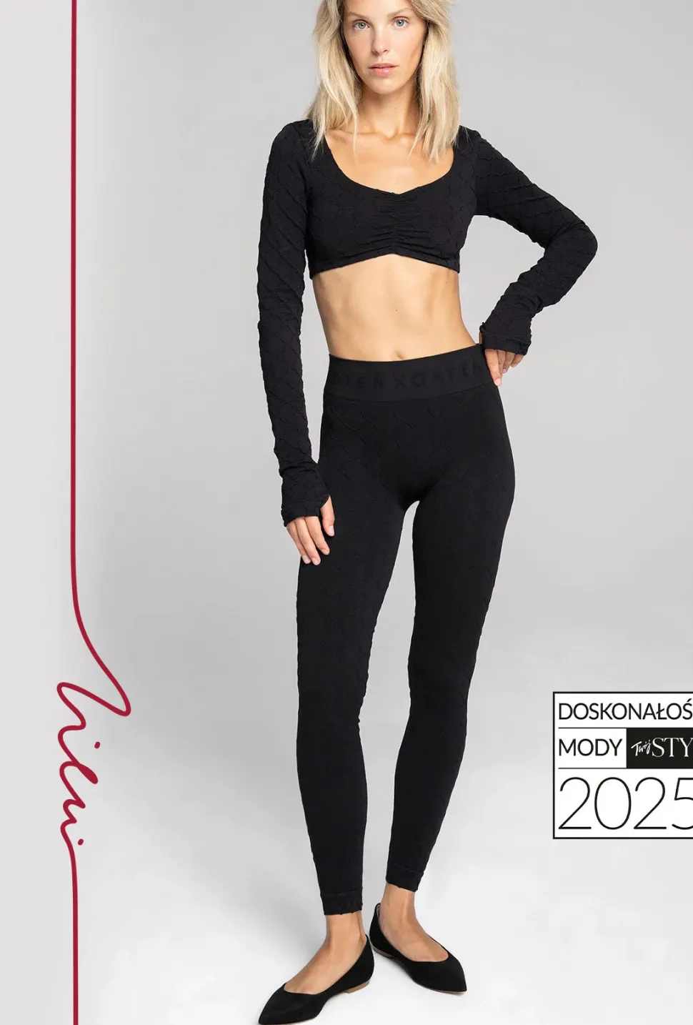 Czarne legginsy Monogram z kolekcji Zień x Gatta