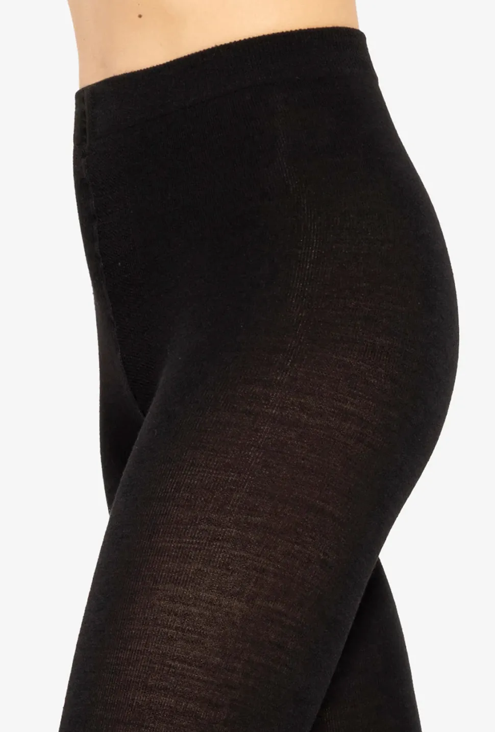 Czarne wełniane rajstopy Plus size