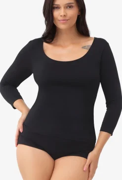 Dopasowana bluzka z rękawem 3/4 T-shirt Perfect