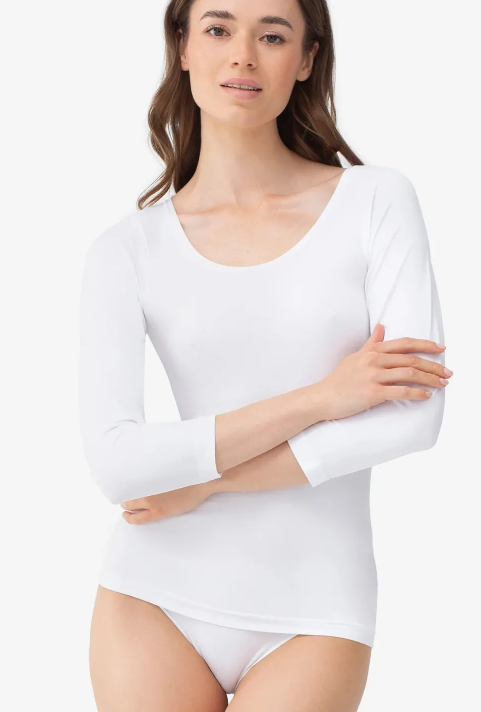 Dopasowana bluzka z rękawem 3/4 T-shirt Perfect