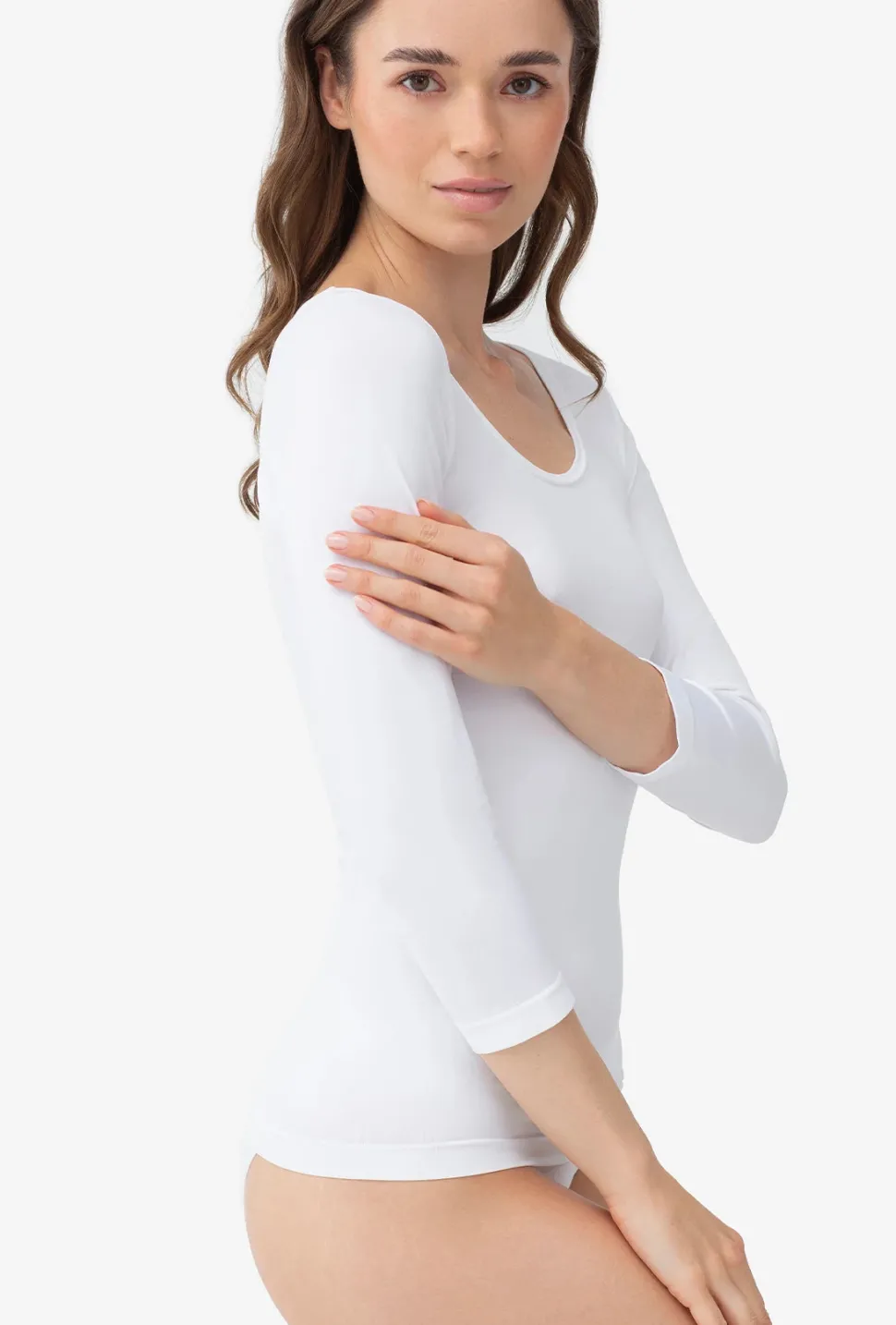 Dopasowana bluzka z rękawem 3/4 T-shirt Perfect