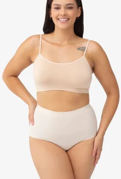 Majtki cięte laserowo z wysokim stanem Bikini Thalia Softi