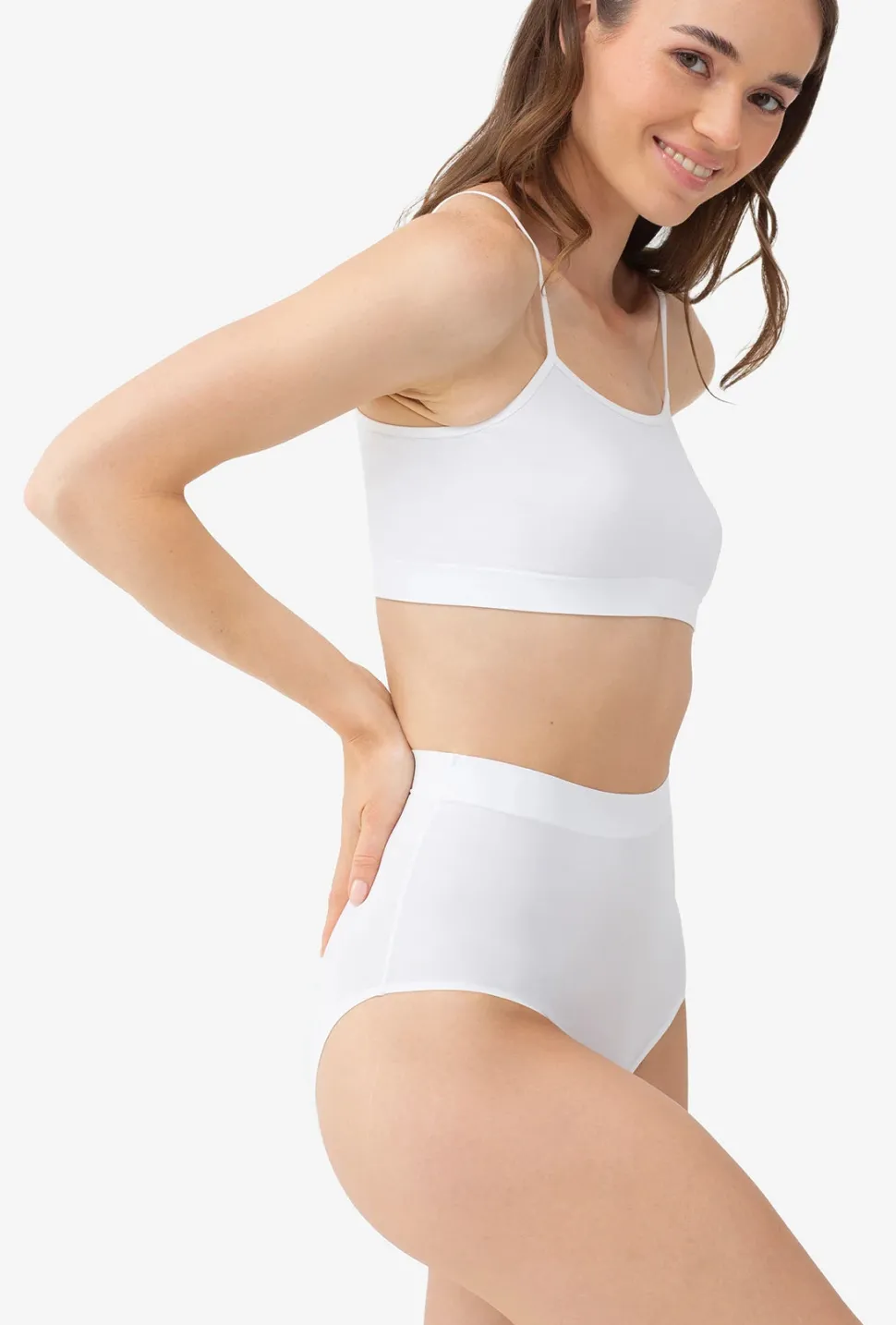 Majtki cięte laserowo z wysokim stanem Bikini Thalia Softi