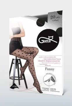 Rajstopy damskie w grochy Funny wz. 07