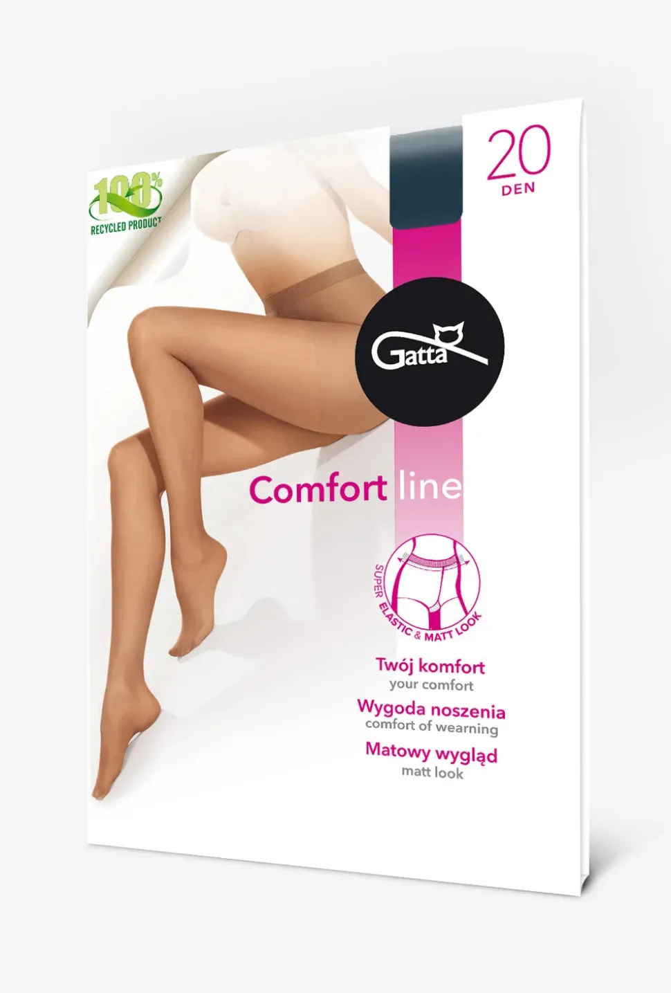 Rajstopy damskie z bezuciskowym ściągaczem Comfort Line 20 den
