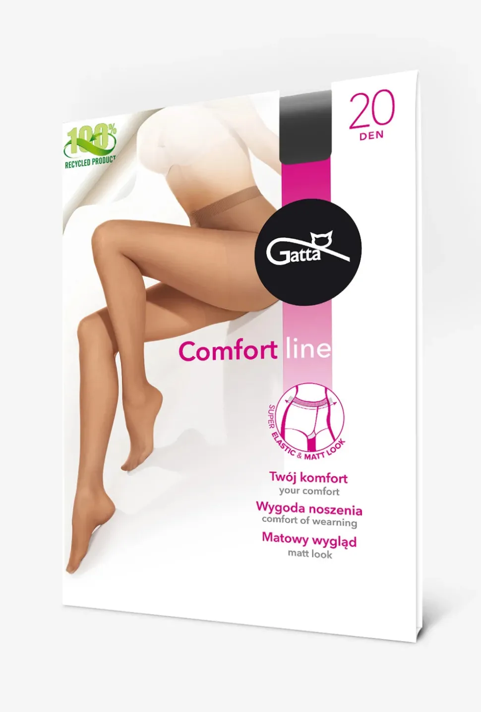 Rajstopy damskie z bezuciskowym ściągaczem Comfort Line 20 den