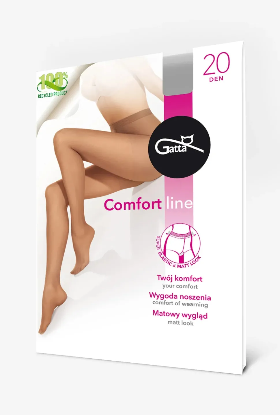 Rajstopy damskie z bezuciskowym ściągaczem Comfort Line 20 den