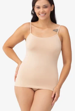 Top bezszwowy na cienkich ramiączkach Camisole