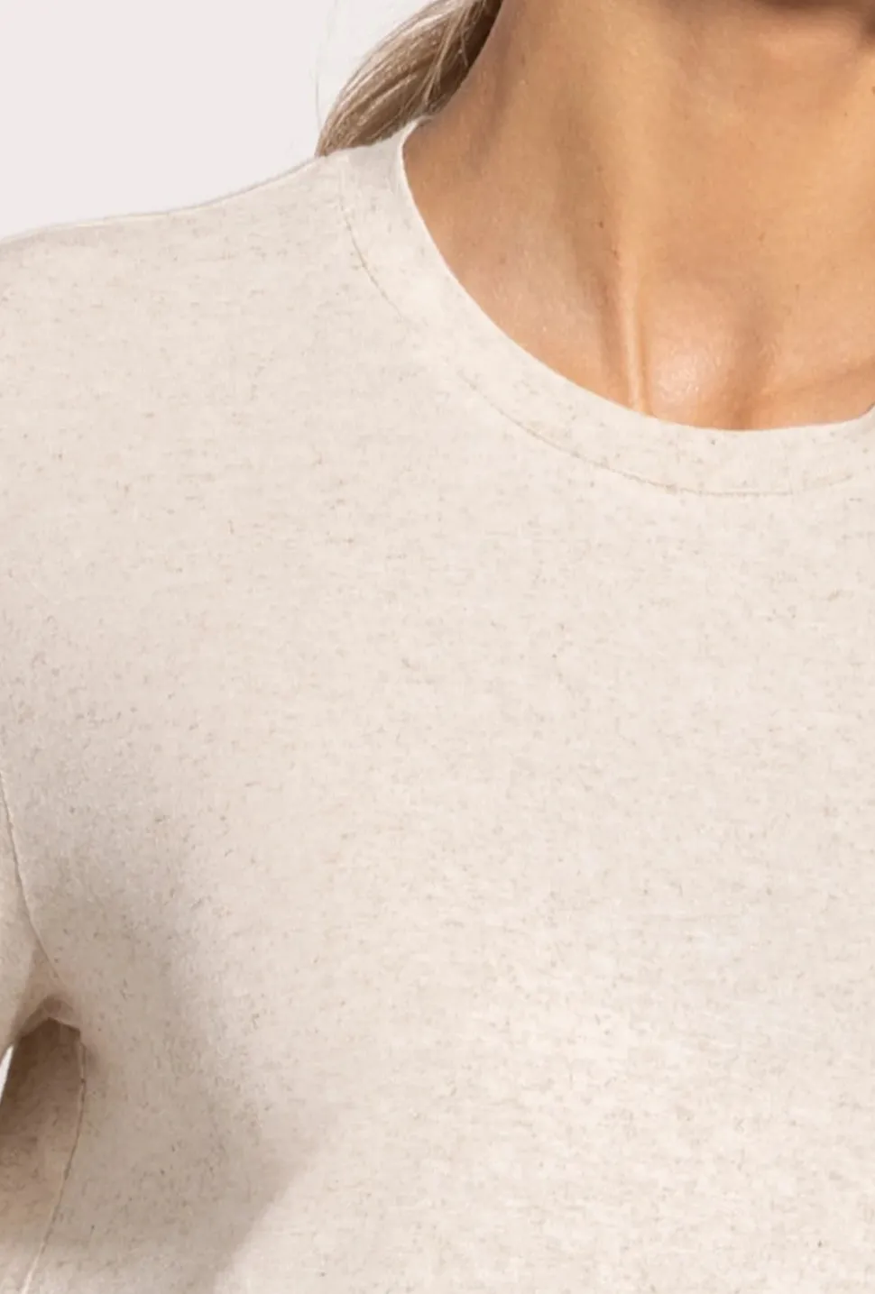 T-shirt z domieszką lnu