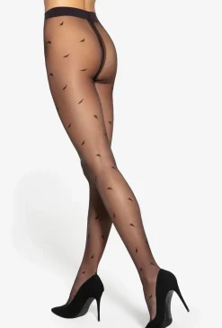 Wzorzyste rajstopy z przędzy ekologicznej Q-eko Trends wz. 02